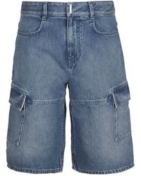 Givenchy - Multicutted Gebogen Denim Shorts - Lyst