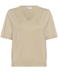 Kaffe - V-Ausschnitt Pullover Feder Melange - Lyst