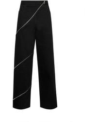 Alaïa - Broeken ,Zwart ,Katoen Spiral Jeans - Lyst