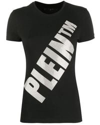 Philipp Plein - Casual Zwarte T-Shirt Ronde Hals - Lyst