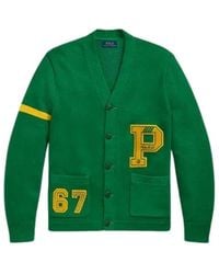 Polo Ralph Lauren - Truien & Vesten ,Groen ,Katoen Katoenen Cardigan Trui - Lyst