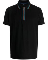 Paul Smith - Tops ,Blauw ,Katoen Katoenen Regular Fit Poloshirt Zwart - Lyst
