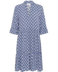 Saint Tropez - Kleedjes ,Blauw ,Blauw Marokkaanse Tegels Jurk - Lyst