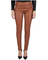 Kiton - Leather Broeken - Lyst