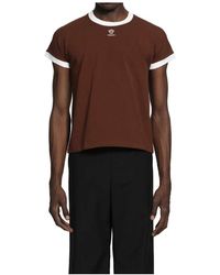 Versace - Slim T-Shirt Van Stretchkatoen Met Geborduurd Logo - Lyst