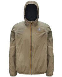K-Way - Jassen ,Bruin ,Nylon Warme Claude 3.0 Korte Jas - Lyst