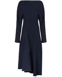 P.A.R.O.S.H. - P.A.R.O..H. ,Kleedjes ,Blauw ,Blauwe Lange Jurk - Lyst