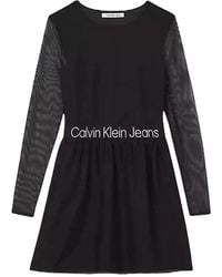 Calvin Klein - Schwarzes kleid für frauen - Lyst