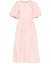 Stine Goya - 2522 Midweight Katoenen Broderie Jurk Tot Op De Knie - Lyst