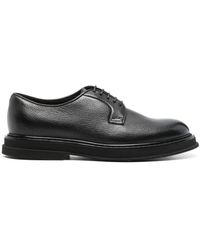 Doucal's - Casual Zwarte Leren Platte Schoenen - Lyst