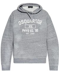 DSquared² - Hoodies & Sweatvesten ,Grijs ,Katoen Sweatshirts & Hoodies - Lyst