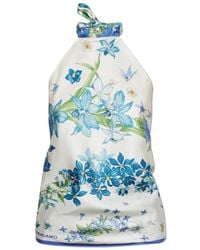 Ferragamo - Spring Print Foulard Top - Lyst