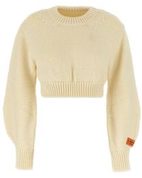 Heron Preston - Truien & Vesten ,Wol Open-Back Cropped Wool Jumper - Lyst