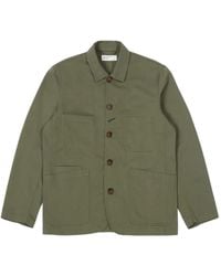 Universal Works - Jassen ,Groen ,Katoen Twill Bakers Jacket - Lyst