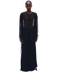 Ann Demeulemeester - Kleedjes ,Zwart ,Zwarte X-Long Caftan Jurk - Lyst
