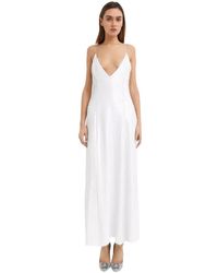 KHAITE - Kleedjes ,Wit ,Leer Witte Sequin Maxi Jurk - Lyst