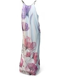 Ana Alcazar - Kleedjes ,Veelkleurig ,Polyester Mesh Maxi Jurk Origineel Roze - Lyst