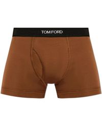 Tom Ford - Ondergoed ,Bruin ,Katoen Boxershorts Met Logo - Lyst