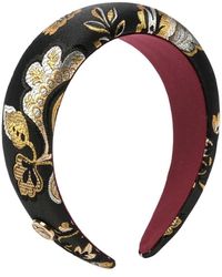 Etro - Bloemenjacquard Gewatteerde Hoofdband - Lyst