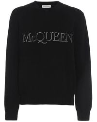 Alexander McQueen - Baumwoll-logo-pullover - Lyst