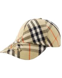Burberry - Gorra De Béisbol A Cuadros Con Diseño Ecuestre, Mujer, Talla - Lyst
