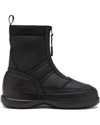 Moon Boot - Schoenen ,Zwart ,Nylon Zwarte Enkellaarsjes Voor Vrouwen - Lyst