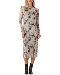 Modström - Kleedjes ,Veelkleurig ,Kleurrijke Midi Jurk Voor Herfst/Winter - Lyst