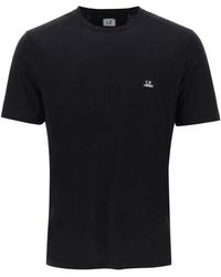 C.P. Company - Regular fit t-shirt mit logo-patch - Lyst