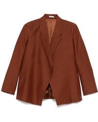 BITE STUDIOS - Jassen ,Bruin ,Wol Roestbruine Wol Zijde Blazer Jas - Lyst