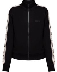 Guess - Hoodies & Sweatvesten ,Zwart ,Katoen Felpa Zip - Lyst