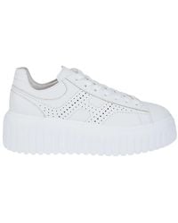 Hogan - Weiße ledersneaker mit memory-schaum - Lyst