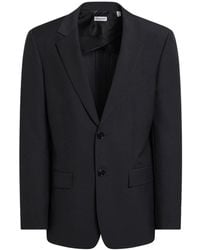 Burberry - Blauwe Wol Mohair Jassen - Lyst
