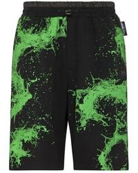 Philipp Plein - Fitness ,Zwart ,Katoen Sport Shorts Splash Extreme - Lyst