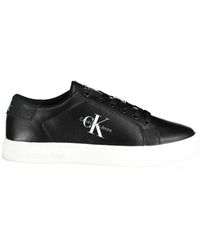 Calvin Klein - Schwarzer Leder Herren Sneaker - Lyst