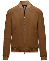 Bomboogie - Rahm Leather Bomber Jacket - Lyst
