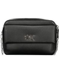 Calvin Klein - Schwarze Damen Schultertasche Aus Polyester - Lyst