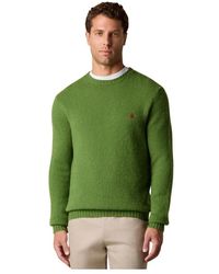 Brooks Brothers - Truien & Vesten ,Groen ,Wol Shetland Wool Crewneck - Lyst