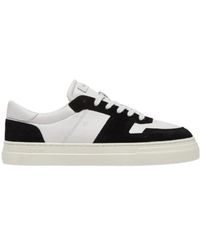 Date - Bicolor Leren Studio Sneakers - Lyst