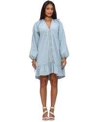 Notre-v - Kleedjes ,Blauw ,Nv-Herlinda Shirt Dress - Lyst