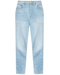 Balmain - Jeans ,Blauw ,Katoen Skinny Jeans - Lyst