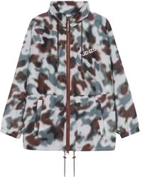 KENZO - Giacca con cappuccio cloud camo - Lyst