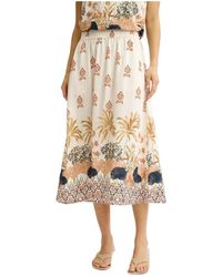 iN FRONT - Midi Rok - Lyst