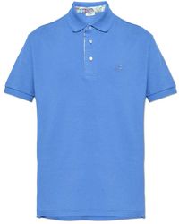 Etro - Tops ,Blauw ,Katoen Polo Shirt Met Geborduurd Logo - Lyst