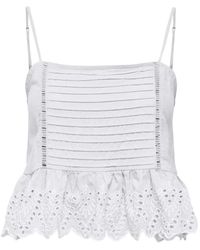 ONLY - Tulum Short Sl Emb Top Wvn - Lyst