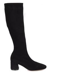 Casadei - Schwarze wildlederstiefel - Lyst