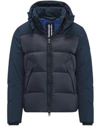 Bomboogie - Jassen ,Blauw ,Polyester Blauwe Outerwear Jas Functioneel Ontwerp - Lyst