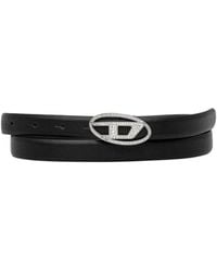 DIESEL - Oval D Logo B-1Dr Strass 20 Gürtel - Lyst