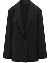 Alberta Ferretti - Jassen ,Zwart ,Single-Breasted Blazer - Lyst