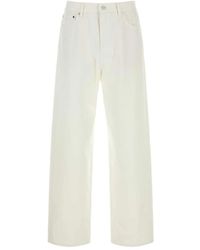 Jil Sander - Jeans ,Wit ,Katoen Straight Jeans - Lyst