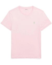 Ralph Lauren - Rosa gerippte t-shirts und polos - Lyst